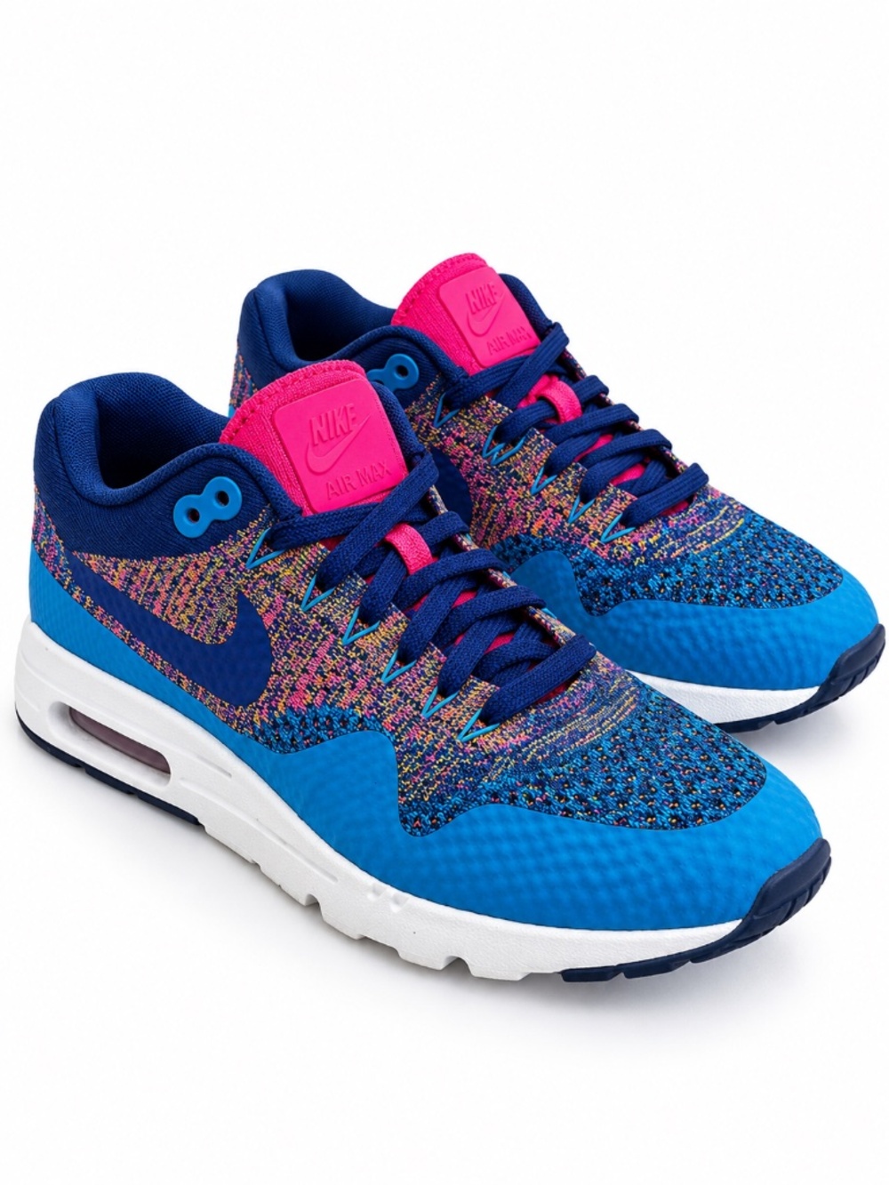 Nike Air Max 1 Ultra Flyknit Multicolor Blue Pink Women’s 9